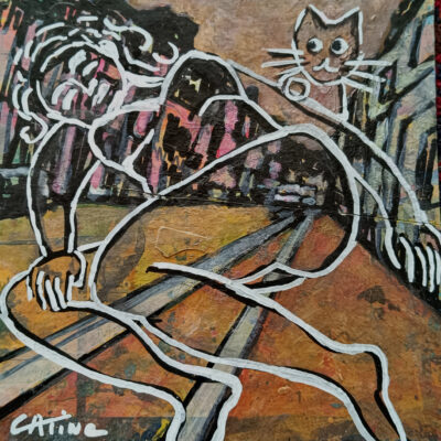 PF_Etourdissement- technique mixte sur carton encadré_20x20
